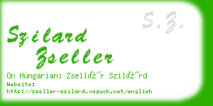 szilard zseller business card